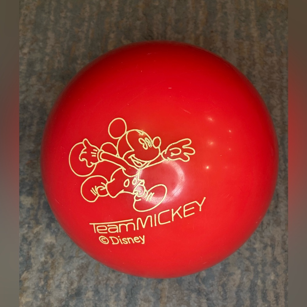 Disney Mickey Mouse Bowling Ball Vintage Brunswick Undrilled 14 lbs